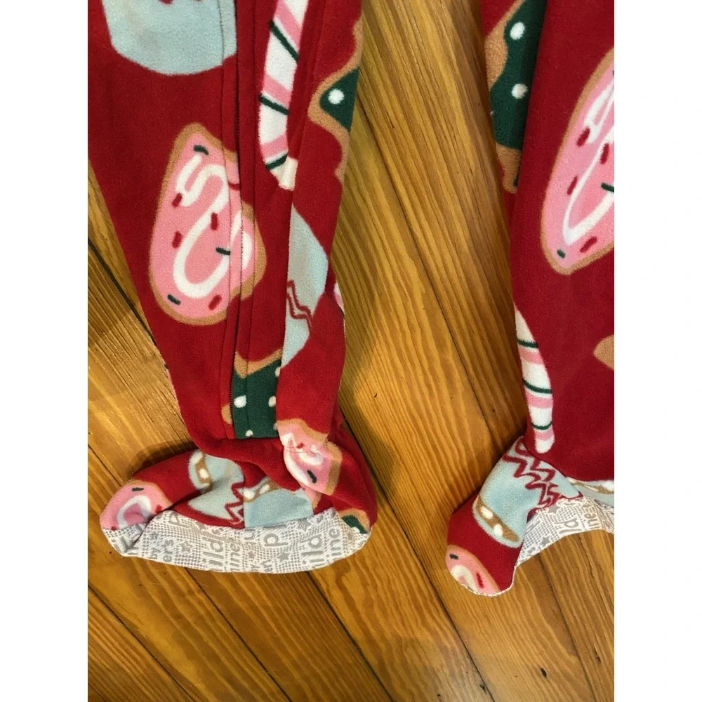 2 Carter's Kids Christmas Footie Pajamas Cookies And Reindeer Fleece Zip size 5